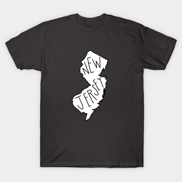 The State of New Jersey - Blank Outline T-Shirt by loudestkitten